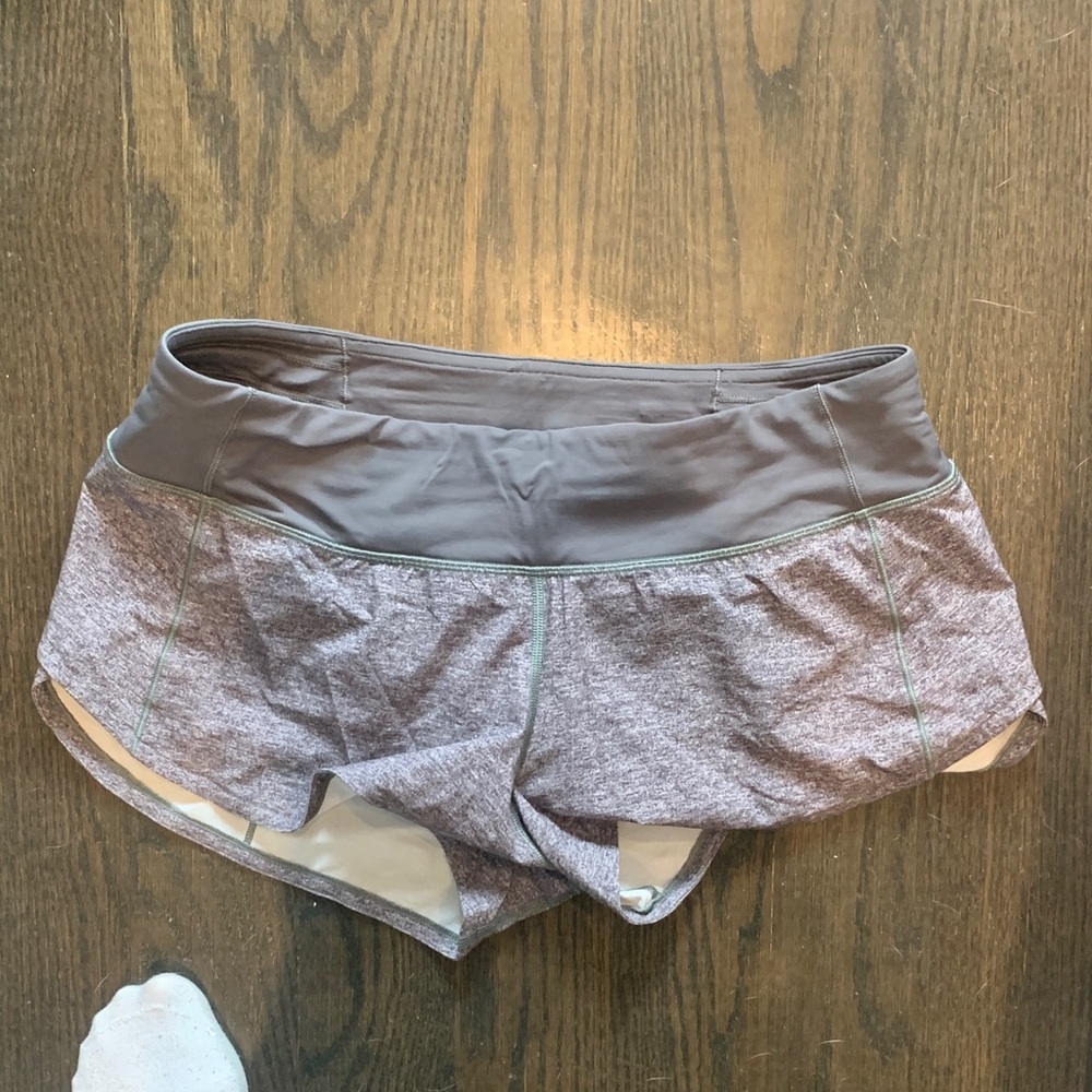 lululemon athletica Heathered Grey Speed Shorts